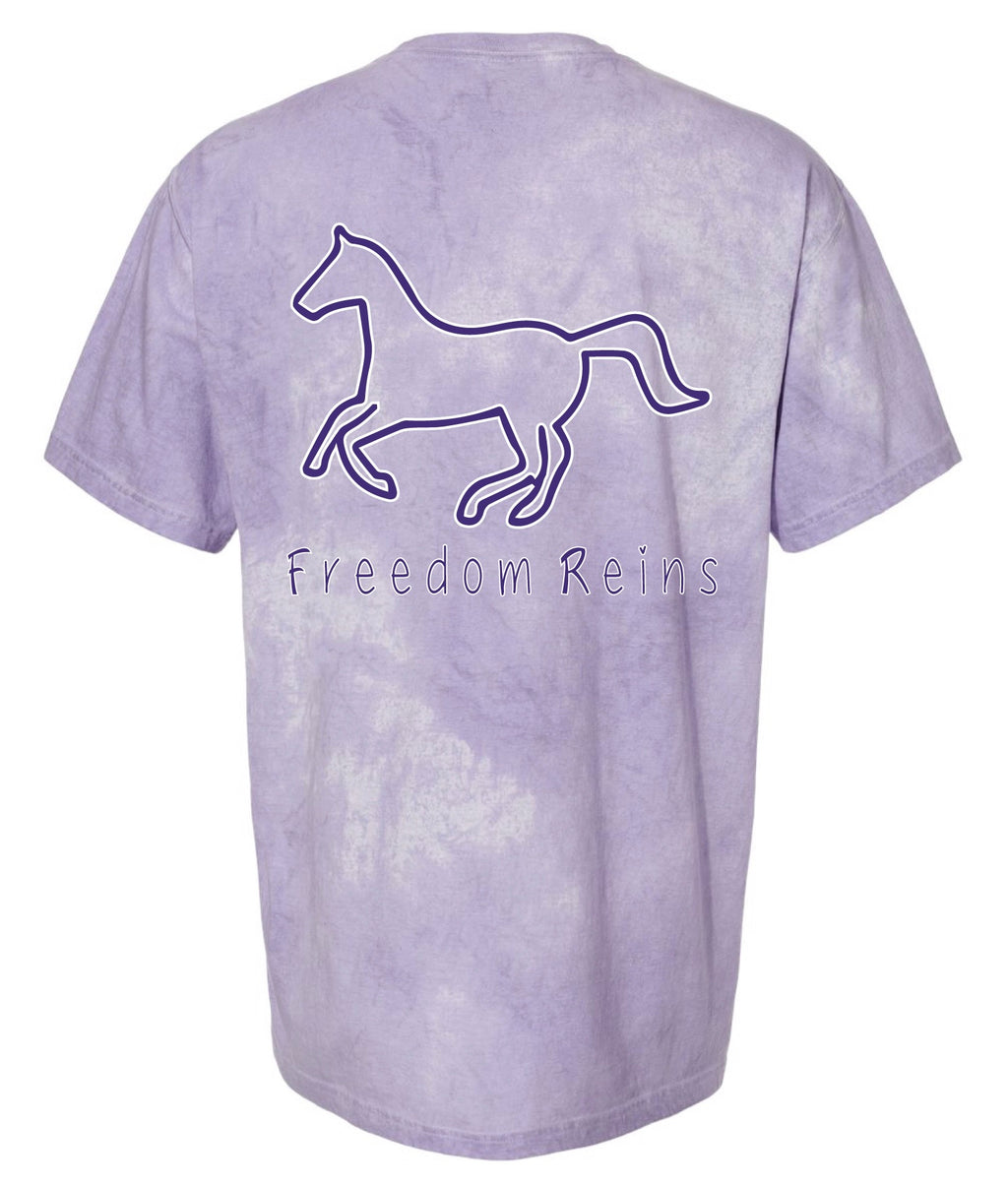 Violet Acid Wash Freedom Reins Short Sleeve